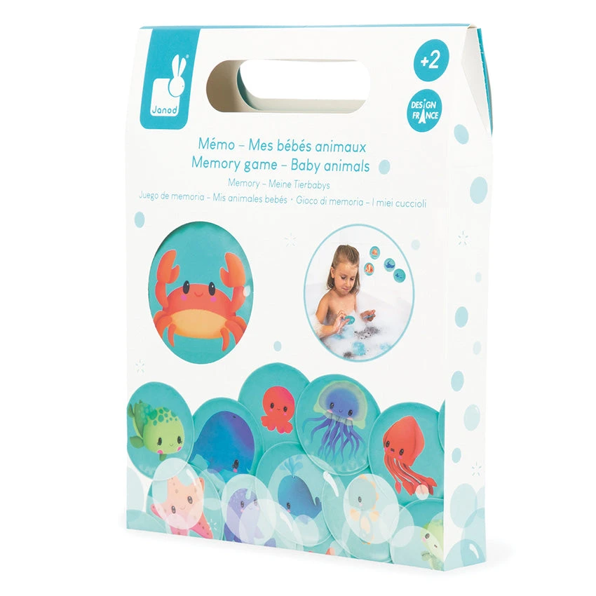 Janod Bath Memory Baby Animals 1 Janod Bath Memory Baby Animals