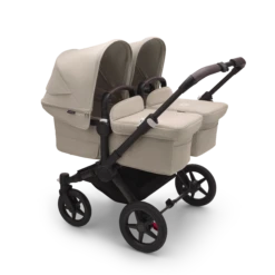 Bugaboo Donkey 5 Twin Pram VARIOUS COLOURS -METRO BABY SHOP 100001038 donkey5 twin bassinet complete black desert taupe sideshotAUS