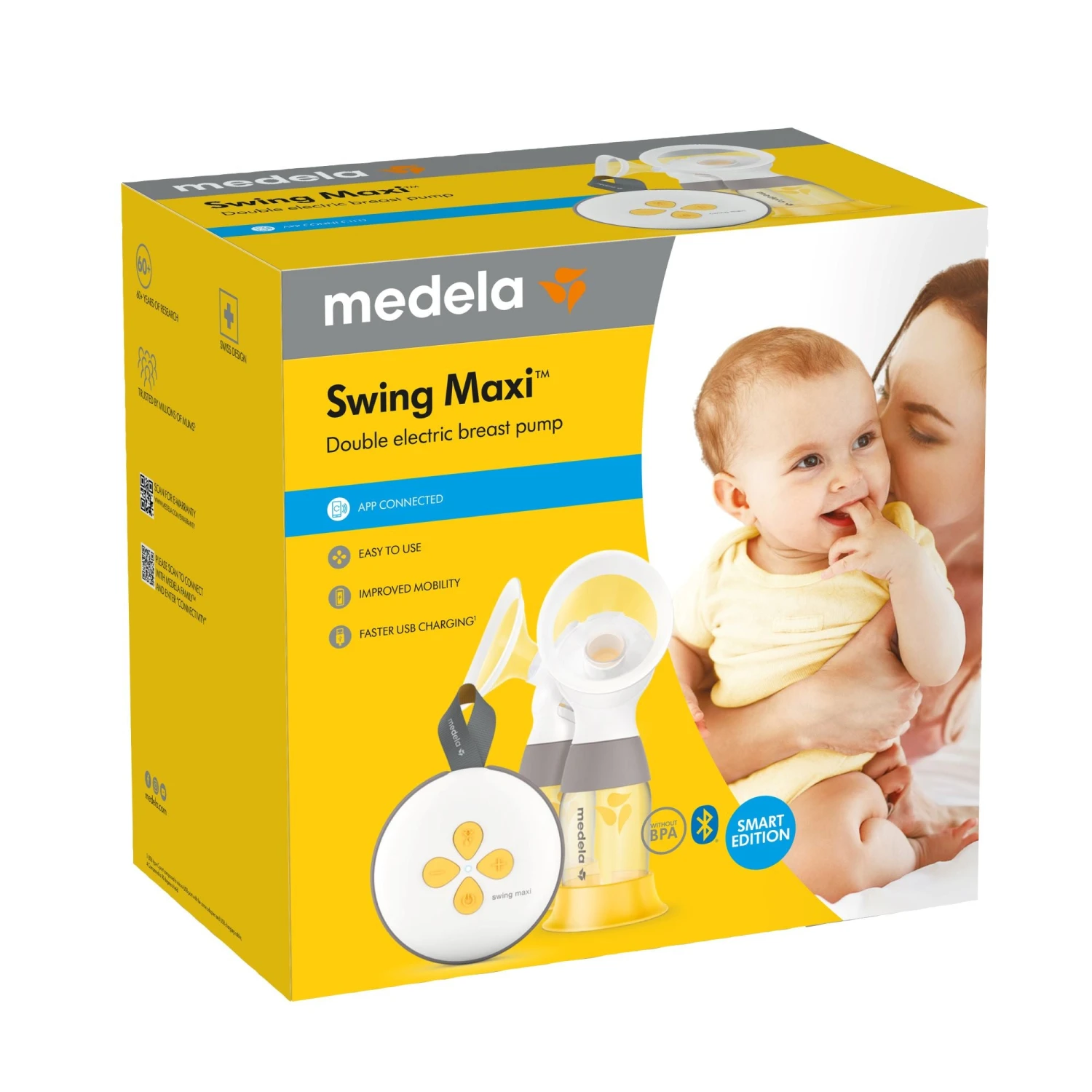 Medela Swing Maxi Bluetooth Double Electric Breast Pump 1 Medela Swing Maxi Bluetooth Double Electric Breast Pump