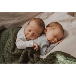 Diamond Knit Organic Baby Blanket - Olive -METRO BABY SHOP 213 3