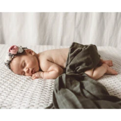 Organic Muslin Wrap - Dusty Olive -METRO BABY SHOP 329 1