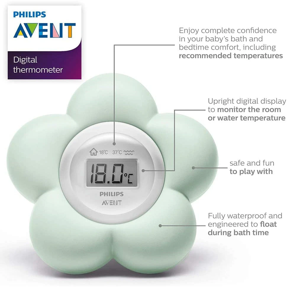 Avent Room And Bath Thermometer - Green 4 Avent Room And Bath Thermometer - Green - Image 4