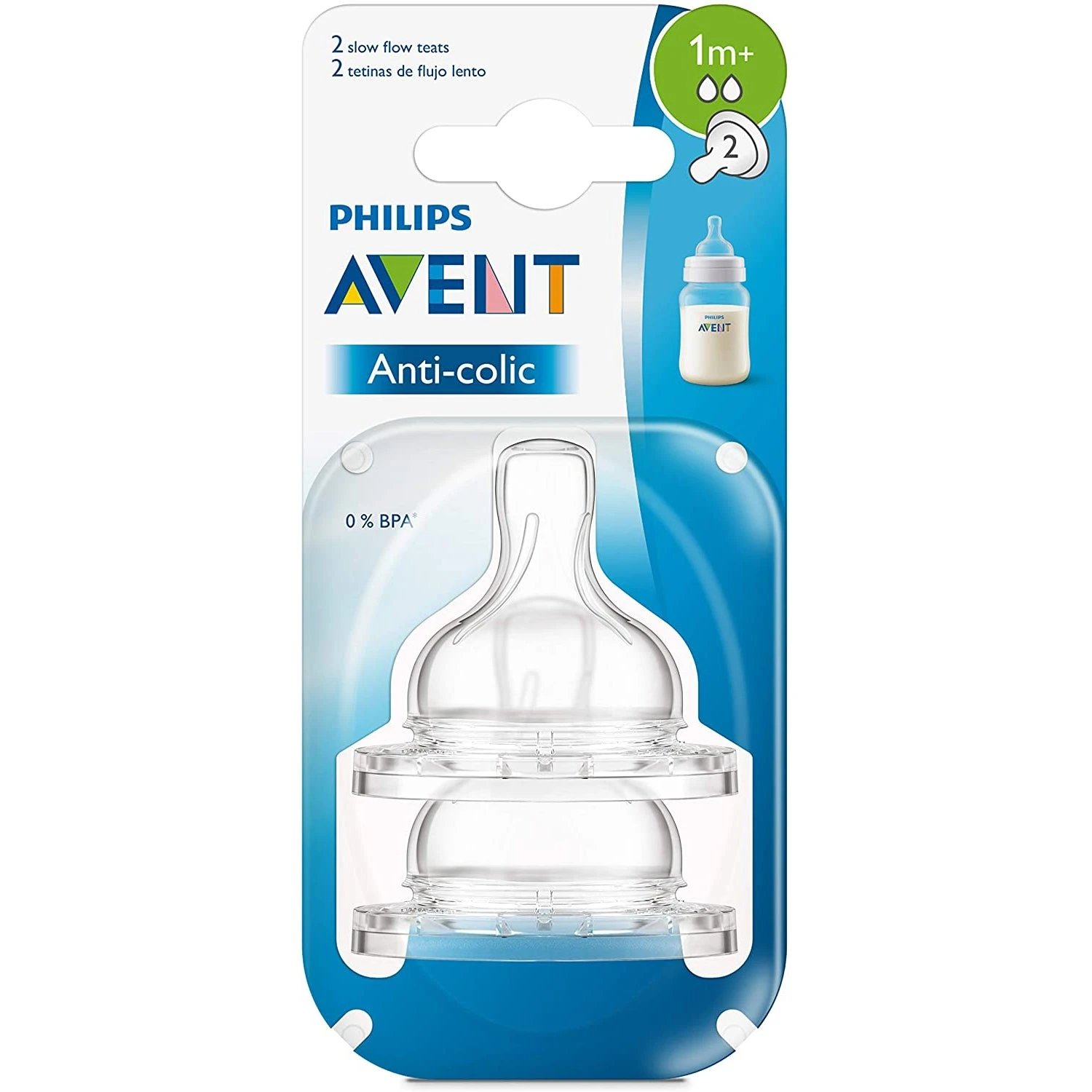 Avent Anticolic Teat 2 Pack - Slow Flow 3 Avent Anticolic Teat 2 Pack - Slow Flow - Image 3