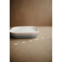 Mushie Dinner Plate Square - Set Of 2 VARIOUS COLOURS