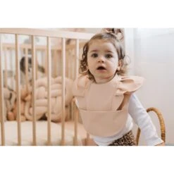 Waterproof Frill Snuggle Bib - Nude -METRO BABY SHOP 8000009 1