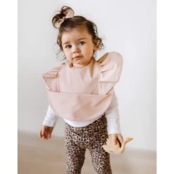 Waterproof Frill Snuggle Bib - Nude -METRO BABY SHOP 8000009 2