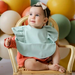 Waterproof Snuggle Bib - Sage 13 Waterproof Snuggle Bib - Sage -METRO BABY SHOP 8000019