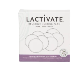 Lactivate Reusable Mixed White Nursing Pads - 8pk