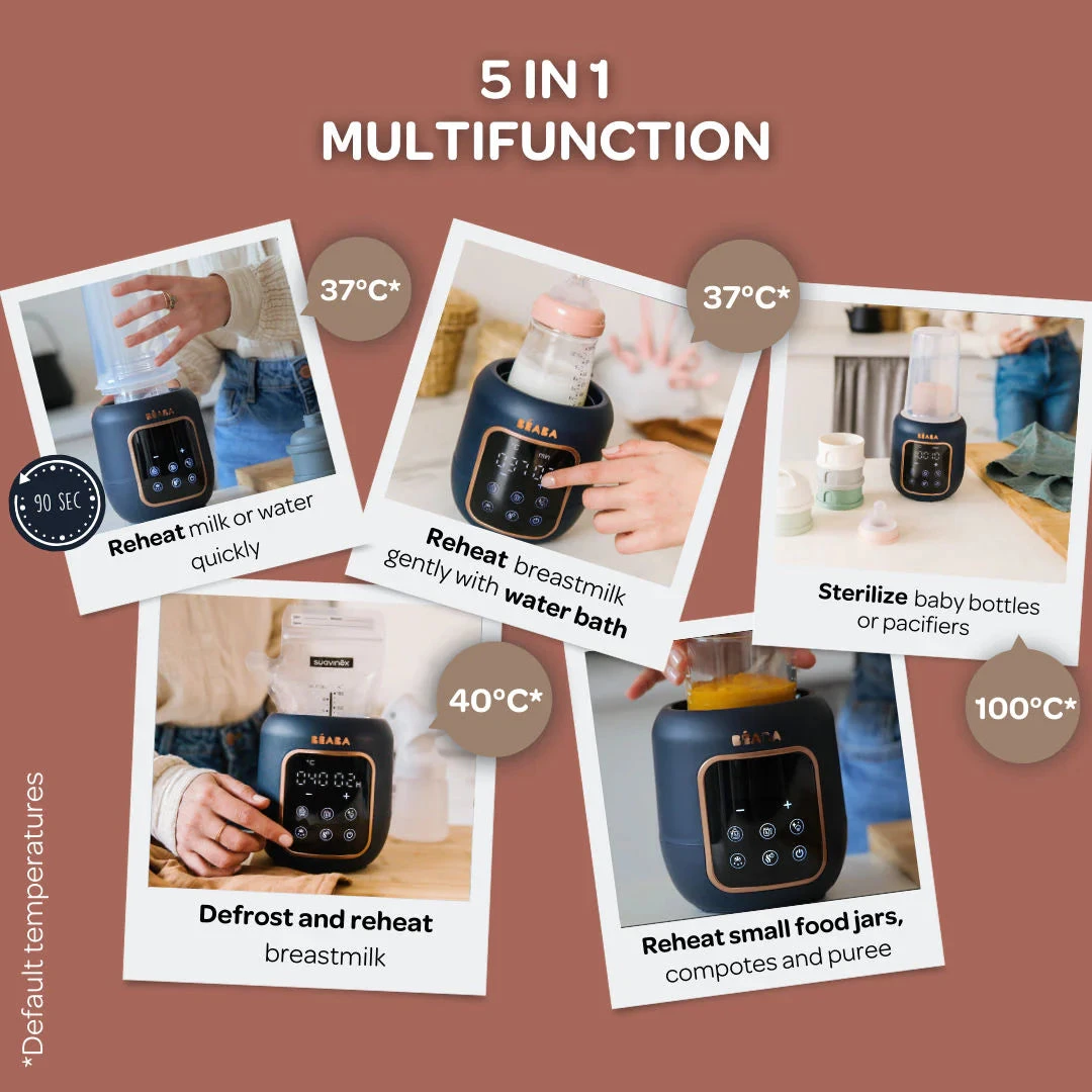Beaba 5 In 1 Multi Milk Bottle Warmer - Night Blue 3 Beaba 5 In 1 Multi Milk Bottle Warmer - Night Blue - Image 3