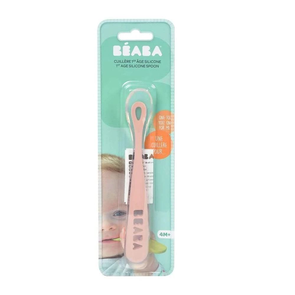 Beaba 1st Stage Ergonomic Silicone Spoon VARIOUS COLOURS 5 Beaba 1st Stage Ergonomic Silicone Spoon VARIOUS COLOURS - Image 5