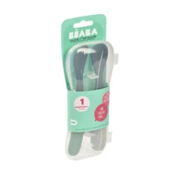 Beaba 1st Age Silicone Spoons Two-tone Travel Set With Case - Mineral/Sage Green -METRO BABY SHOP 913574 1 1024x1024 ff6a1dcd 7f3d 40f3 a8d4 d270a7ce2d25