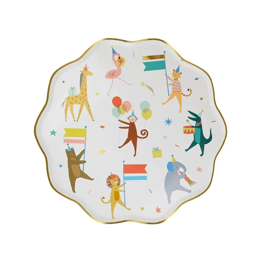 Meri-Meri Animal Parade Dinner Plates 8 Pack 2 Meri-Meri Animal Parade Dinner Plates 8 Pack - Image 2