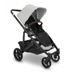 Uppababy CRUZ V2 + FREE SNUG SEAT + CUP HOLDER - Anthony (White & Grey Chenille/Carbon/Chestnut Leather) 8 Uppababy CRUZ V2 + FREE SNUG SEAT + CUP HOLDER - Anthony (White & Grey Chenille/Carbon/Chestnut Leather) -METRO BABY SHOP Anthony Cruz Right
