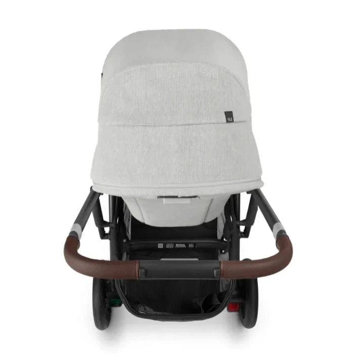 Uppababy CRUZ V2 + FREE SNUG SEAT + CUP HOLDER - Anthony (White & Grey Chenille/Carbon/Chestnut Leather) 4 Uppababy CRUZ V2 + FREE SNUG SEAT + CUP HOLDER - Anthony (White & Grey Chenille/Carbon/Chestnut Leather) - Image 4