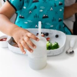 Bumkins Silicone Straw Cup With Lid VARIOUS COLOURS 11 Bumkins Silicone Straw Cup With Lid VARIOUS COLOURS -METRO BABY SHOP B0 SCL KG GRY zoom 2 13579