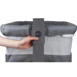 Aria Bedside Bassinet - Graphite -METRO BABY SHOP Babyrest bedside sleeper height adjust Graphite LR