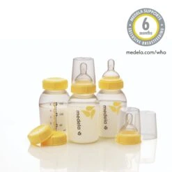 Medela Breastmilk Bottle 150ml With Wide Base Slow Flow Teat - 3 Pack