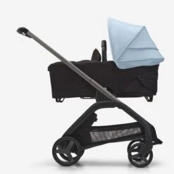Bugaboo Dragonfly Pram Complete VARIOUS COLOURS -METRO BABY SHOP Bugaboo Bassinet and Seat Stroller graphite chassis midnight black fabrics skyline blue sun canopy x PV006921 04