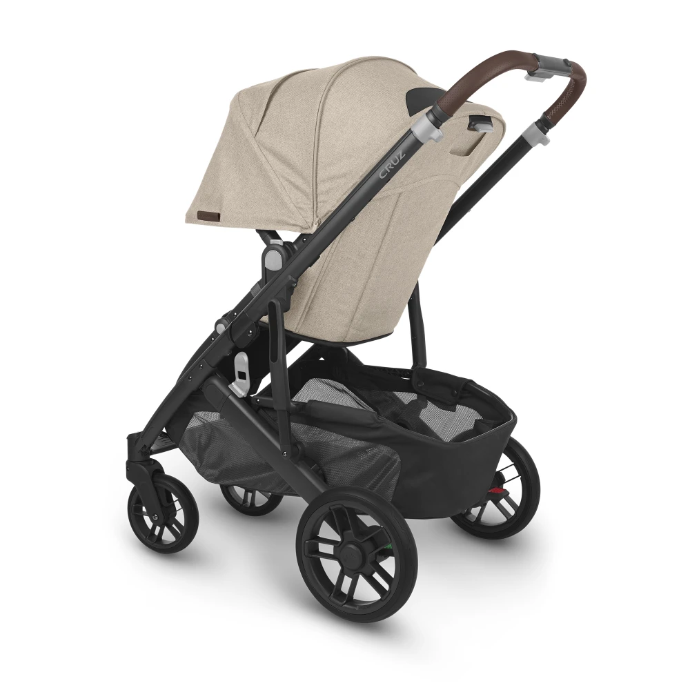 Uppababy CRUZ V2 + FREE SNUG SEAT + CUP HOLDER - Liam (Oat Melange/carbon/chestnut Leather) PRE ORDER APRIL 4 Uppababy CRUZ V2 + FREE SNUG SEAT + CUP HOLDER - Liam (Oat Melange/carbon/chestnut Leather) PRE ORDER APRIL - Image 4