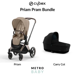 CYBEX Priam Pram 2022 + Lux Carry Cot 9 CYBEX Priam Pram 2022 + Lux Carry Cot -METRO BABY SHOP Carry Cot Priam Beige Rose Gold