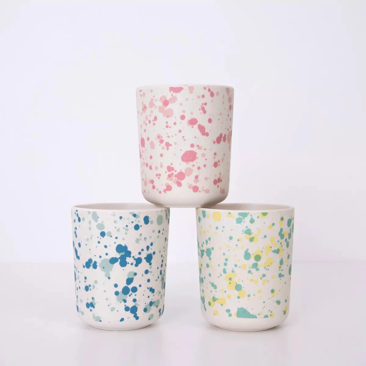 Meri-Meri Speckled Reusable Bamboo Cups 1 Meri-Meri Speckled Reusable Bamboo Cups