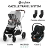 CYBEX Gazelle S Pram 2023 + Cloud Q Capsule And Adaptors