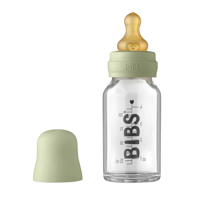 BIBS Baby Glass Bottle Set - Sage VARIOUS SIZES 1 BIBS Baby Glass Bottle Set - Sage VARIOUS SIZES