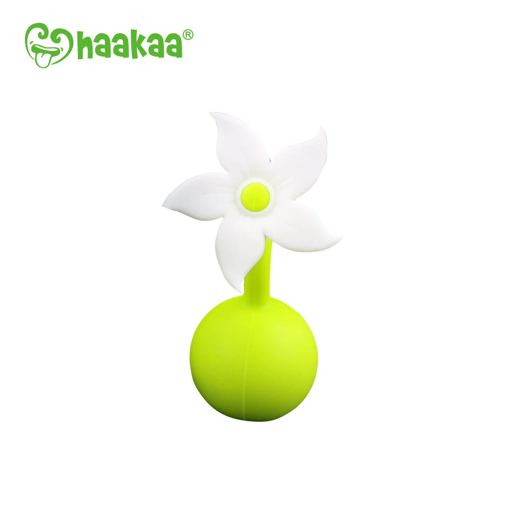 Haakaa Silicone Breast Pump Flower Stopper - White 1 Haakaa Silicone Breast Pump Flower Stopper - White