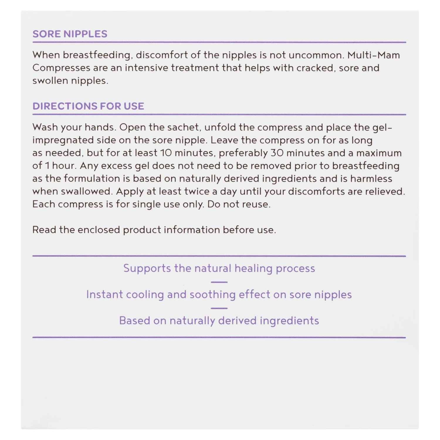 Compresses Treatment For Sore Nipples - 12 Compresses 2 Compresses Treatment For Sore Nipples - 12 Compresses - Image 2