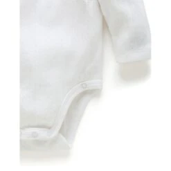 Pointelle Long Sleeve Wrap Bodysuit - White -METRO BABY SHOP PE1082ES WHITE IMAGE5 2560x2560 abe39abc 9843 497a a781 1988b47e449c