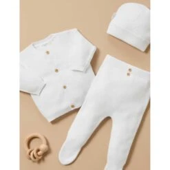 Textured Cardigan -METRO BABY SHOP PE1090ES WHITE IMAGE2 2560x2560 a4d970a8 92cb 48fd 879b 6868245d08aa