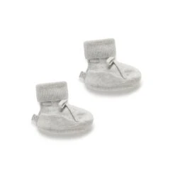 Knitted Booties (Pale Grey Melange)