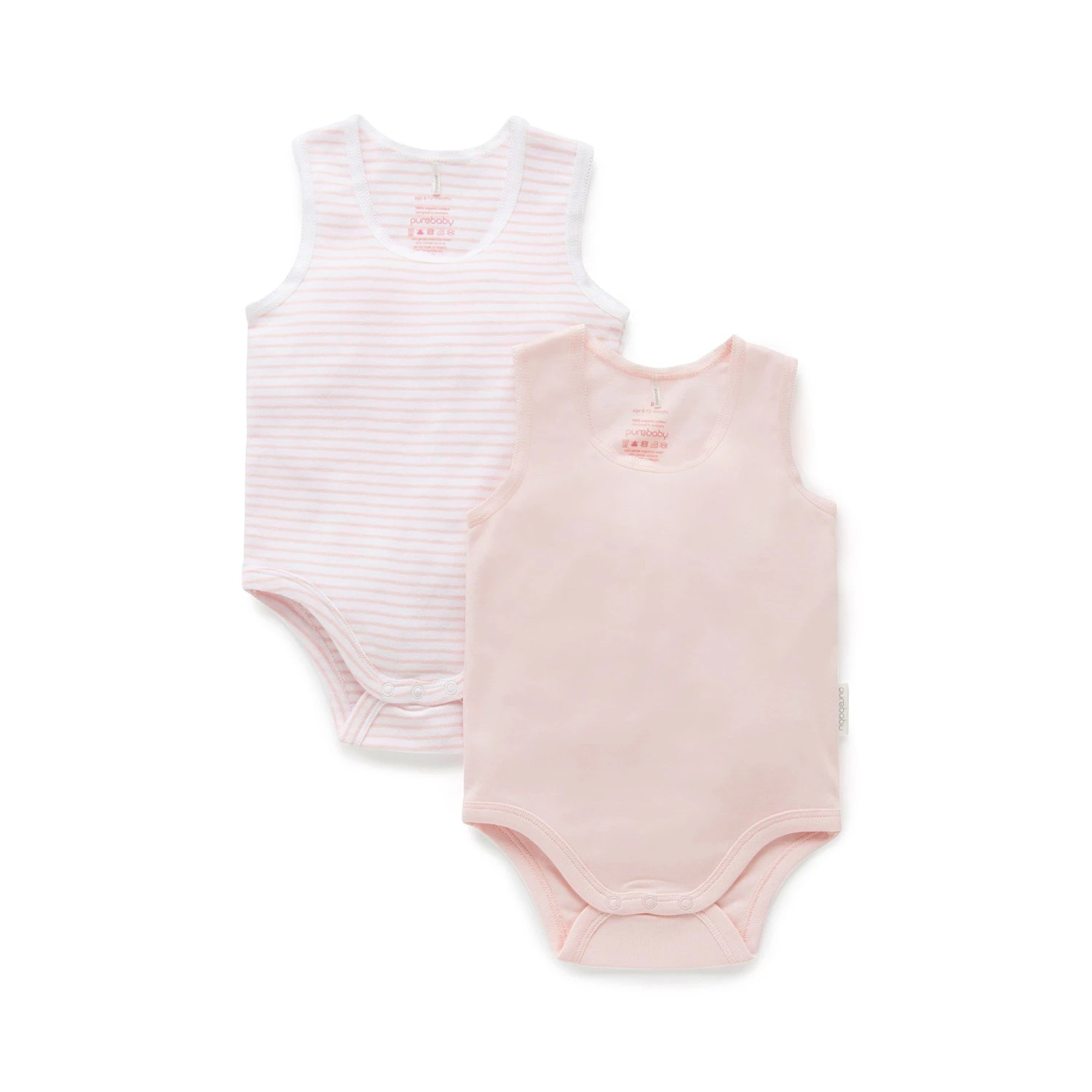 2 Pack Rib Bodysuit - Pale Pink Pack Size 00 3-6 Months 1 2 Pack Rib Bodysuit - Pale Pink Pack Size 00 3-6 Months