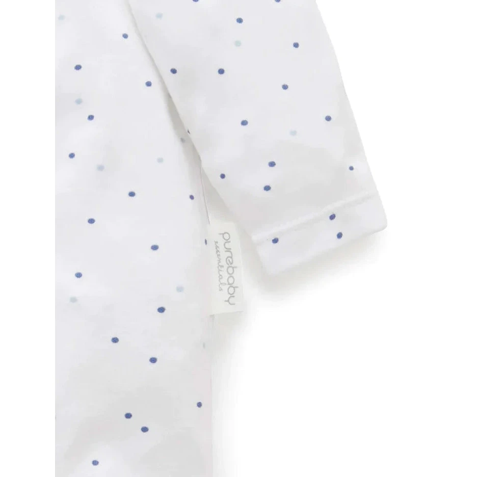 Zip Growsuit - Pale Blue Spot Premie 000000 2kg 4 Zip Growsuit - Pale Blue Spot Premie 000000 2kg - Image 4