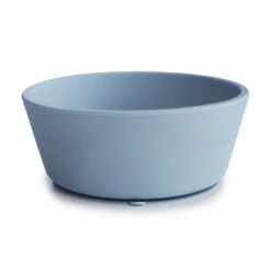 Mushie Silicone Bowl VARIOUS COLOURS -METRO BABY SHOP PowderBlue Bowl SuctionBowl Side p