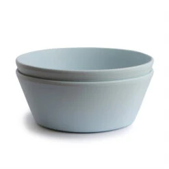 Mushie Dinner Bowl Round - Set Of 2 VARIOUS COLOURS -METRO BABY SHOP PowderBlue RoundBowl 2pack edit