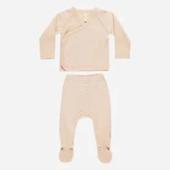 Wrap Top + Footed Pant Set VARIOUS COLOURS -METRO BABY SHOP QM087MERM SHELL 1