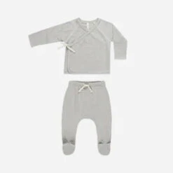 Wrap Top + Footed Pant Set VARIOUS COLOURS -METRO BABY SHOP QM201BLAU BLUE 1 8acc9508 b7c8 4697 a37b d9530553f7a7