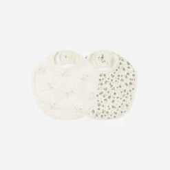 Jersey Snap Bib VARIOUS COLOURS -METRO BABY SHOP QMA076HAVE IVORY 1