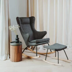 Rocking Nursing Chair VARIOUS COLOURS PRE ORDER DEC -METRO BABY SHOP Quax Rocking Nursing Chair and Footstool Black LR