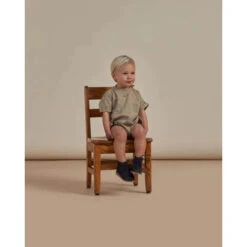 Relaxed Short Sleeve Bubble Romper -METRO BABY SHOP RCAW23Kids 0211 RC AW23 Drop1 00849