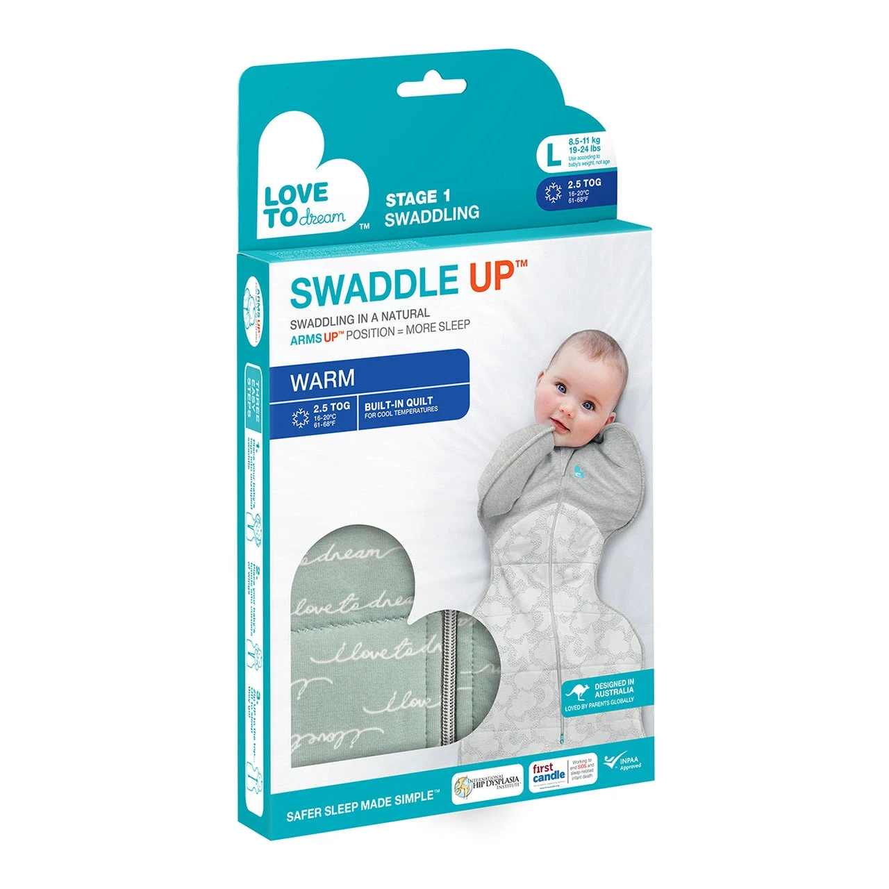 Love To Dream Swaddle UP Warm 2.5 TOG 6 Love To Dream Swaddle UP Warm 2.5 TOG - Image 6