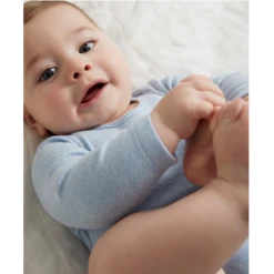 Ribbed Bodysuit Long Sleeve - Pale Blue Melange 7 Ribbed Bodysuit Long Sleeve - Pale Blue Melange -METRO BABY SHOP ScreenShot2022 04 22at23.18.14