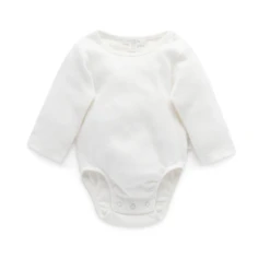 Ribbed Bodysuit Long Sleeve - Vanilla