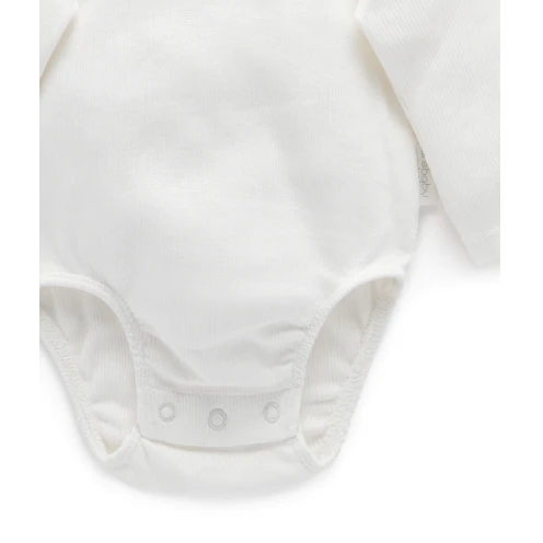 Ribbed Bodysuit Long Sleeve - Vanilla 3 Ribbed Bodysuit Long Sleeve - Vanilla - Image 3