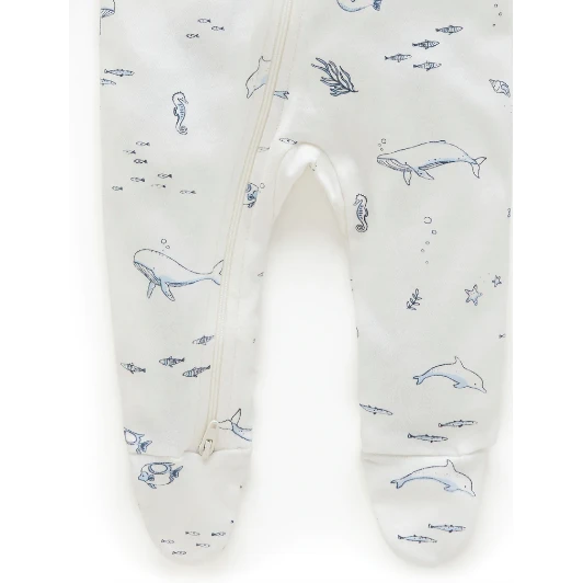 Zip Growsuit - Vanilla Nautical 3 Zip Growsuit - Vanilla Nautical - Image 3