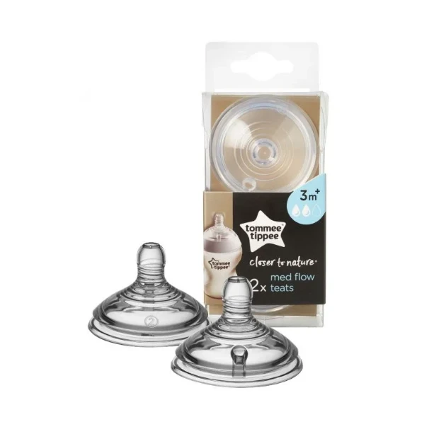 Tommee Tippee Closer To Nature Teats - 2 Pack VARIOUS SIZES 2 Tommee Tippee Closer To Nature Teats - 2 Pack VARIOUS SIZES - Image 2