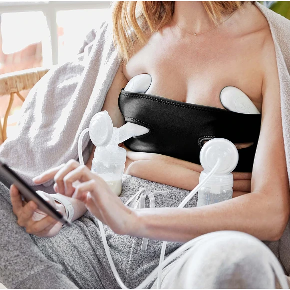 Pump Strap Hands Free Pumping Bra - Black 2 Pump Strap Hands Free Pumping Bra - Black - Image 2