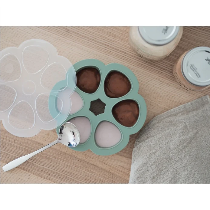 Beaba Silicone Multiportions 6 X 90ml - Sage Green 3 Beaba Silicone Multiportions 6 X 90ml - Sage Green - Image 3