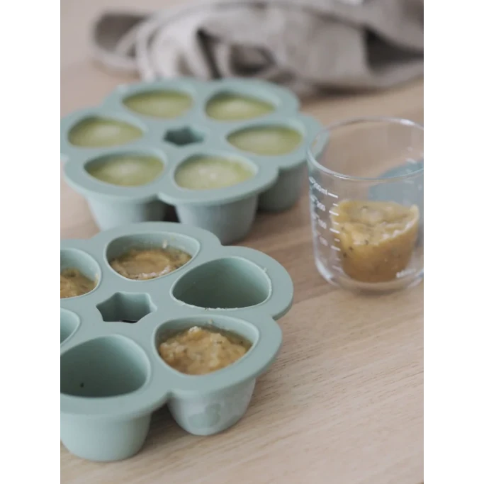Beaba Silicone Multiportions 6 X 90ml - Sage Green 4 Beaba Silicone Multiportions 6 X 90ml - Sage Green - Image 4